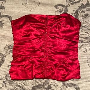 Gorgeous Ruched silk 90s crop top Laundry